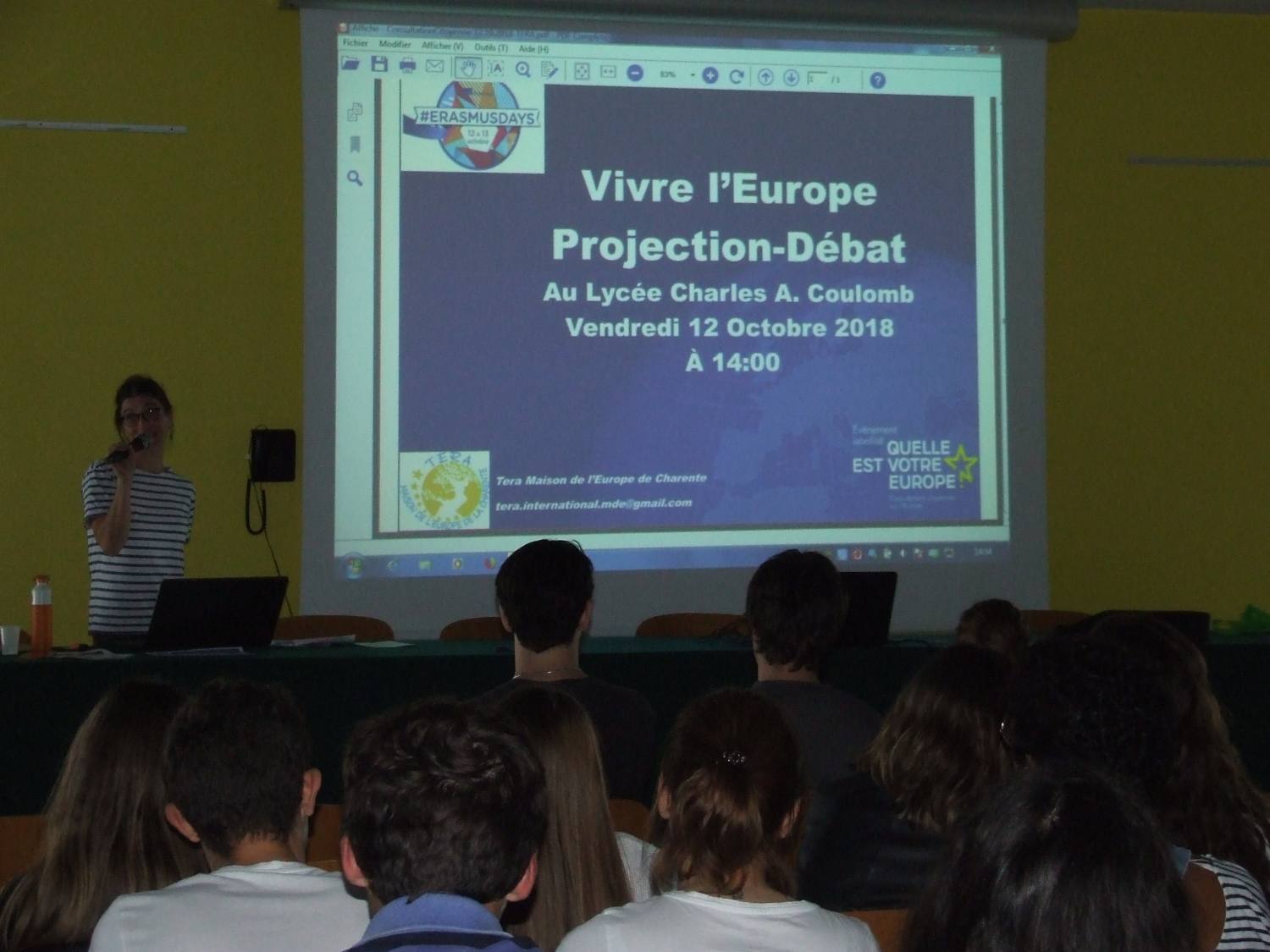 Tera Intervient sur l’Europe au Lycée Charle A. Coulomb à Angoulême